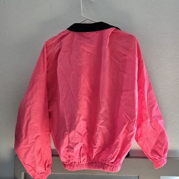 Vintage Hot Pink Windbreaker size small - Picture 2 of 3
